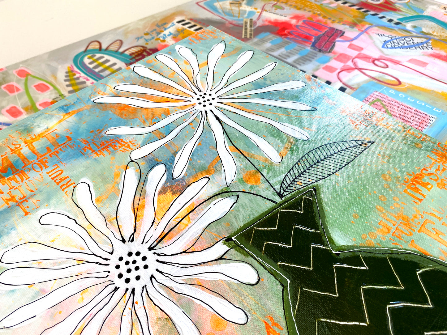 Floral Trio - 100 x 50 cm