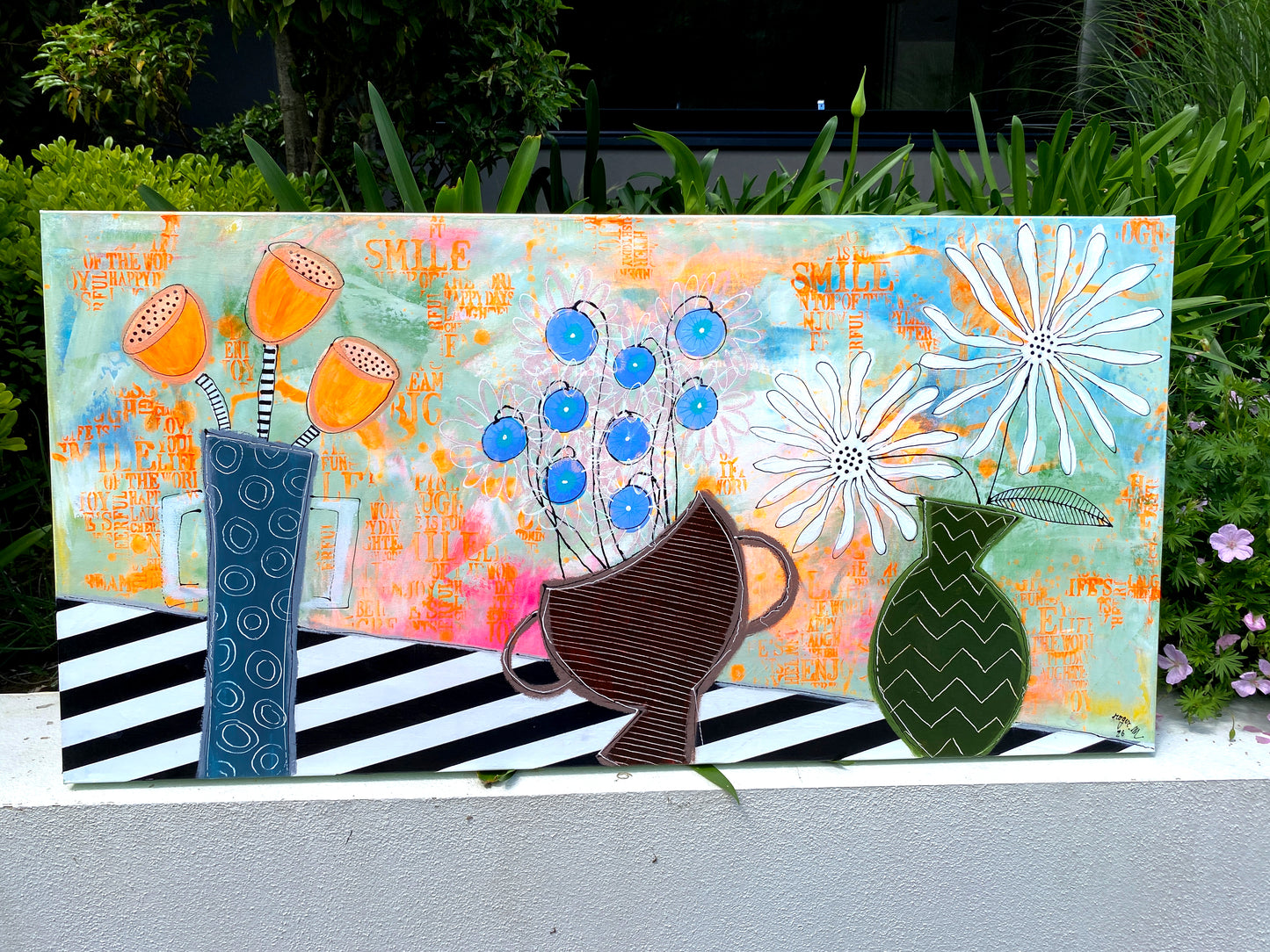 Floral Trio - 100 x 50 cm