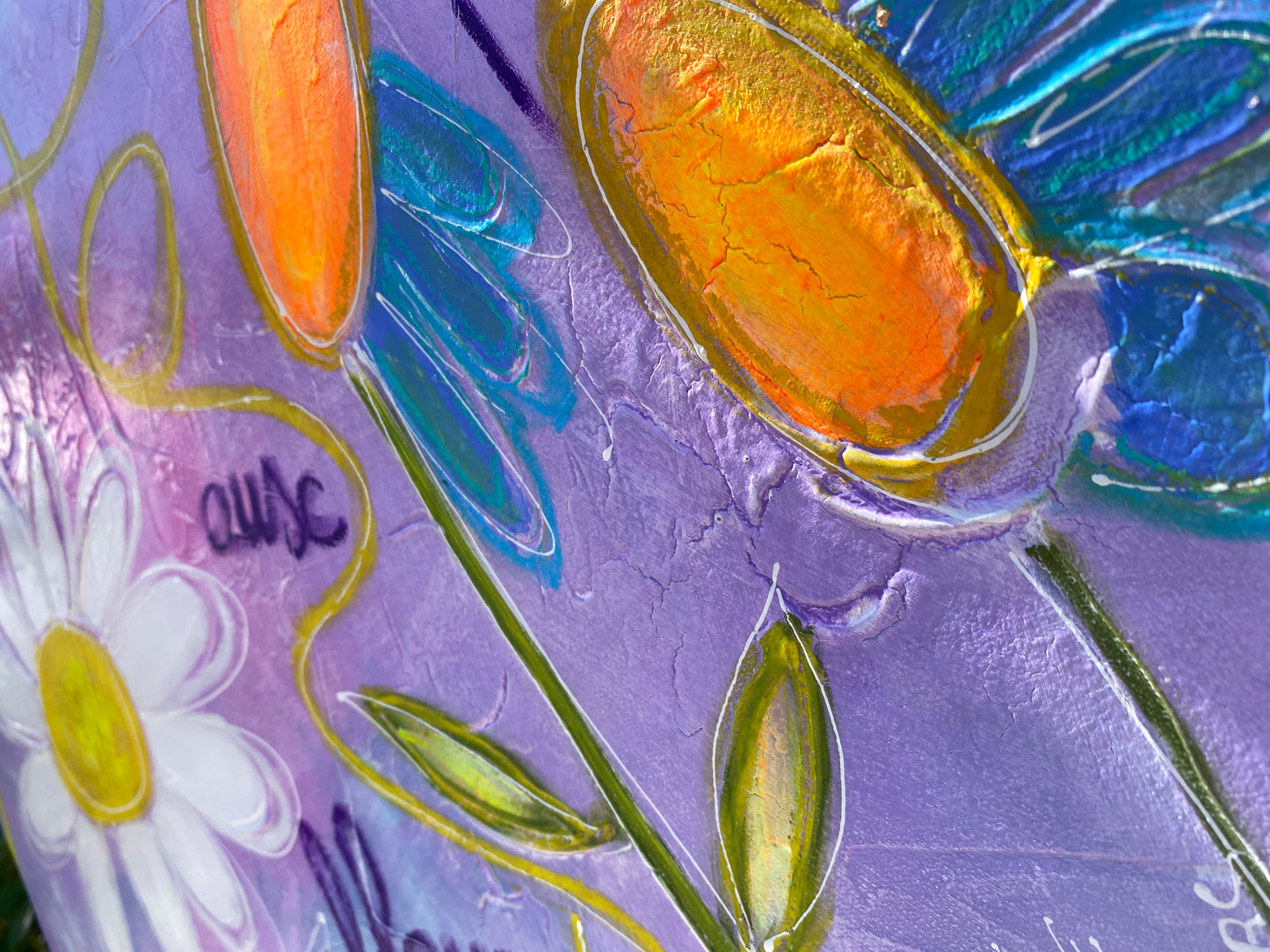 Aux Fleurs, la Peinture - 100 x 81 cm