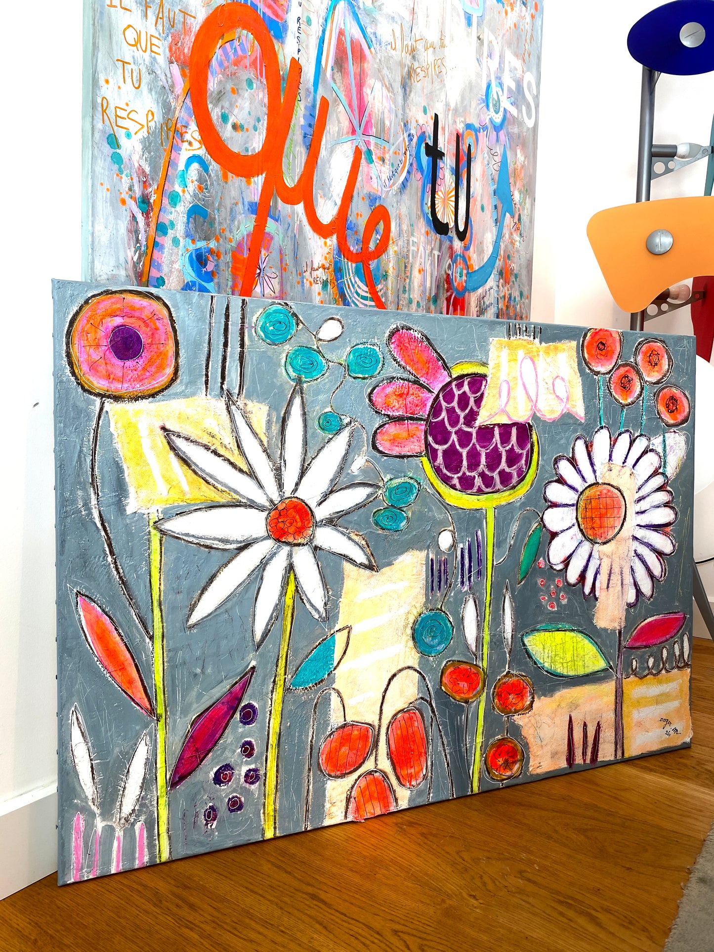 Composition in Major Flowers - 116 x 81 cm
