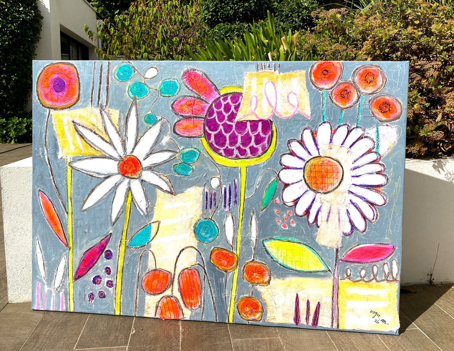 Composition in Major Flowers - 116 x 81 cm