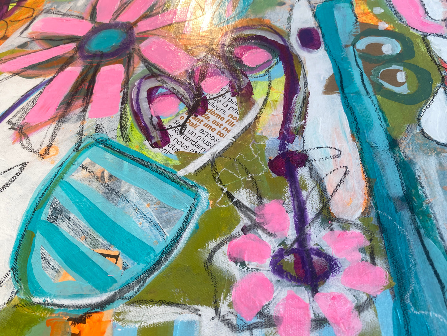 Dimanche, au Marché aux Fleurs - 70 x 50 cm