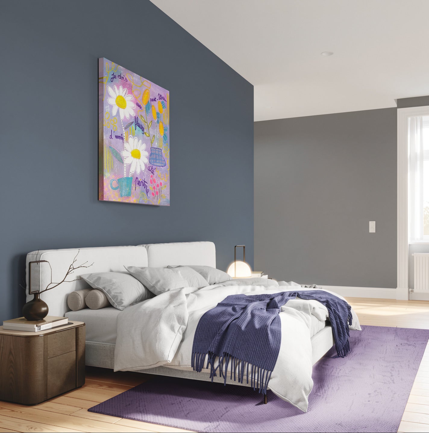 Aux Fleurs, la Peinture - 100 x 81 cm