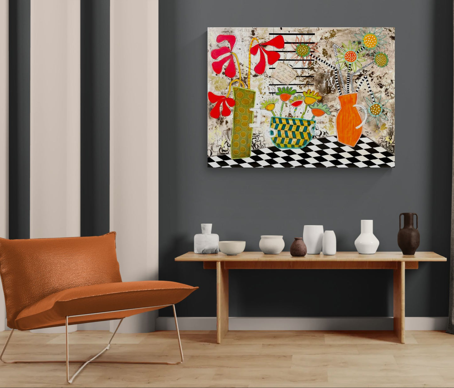 Rosée d'or sur le Balcon - 130 x 97 cm
