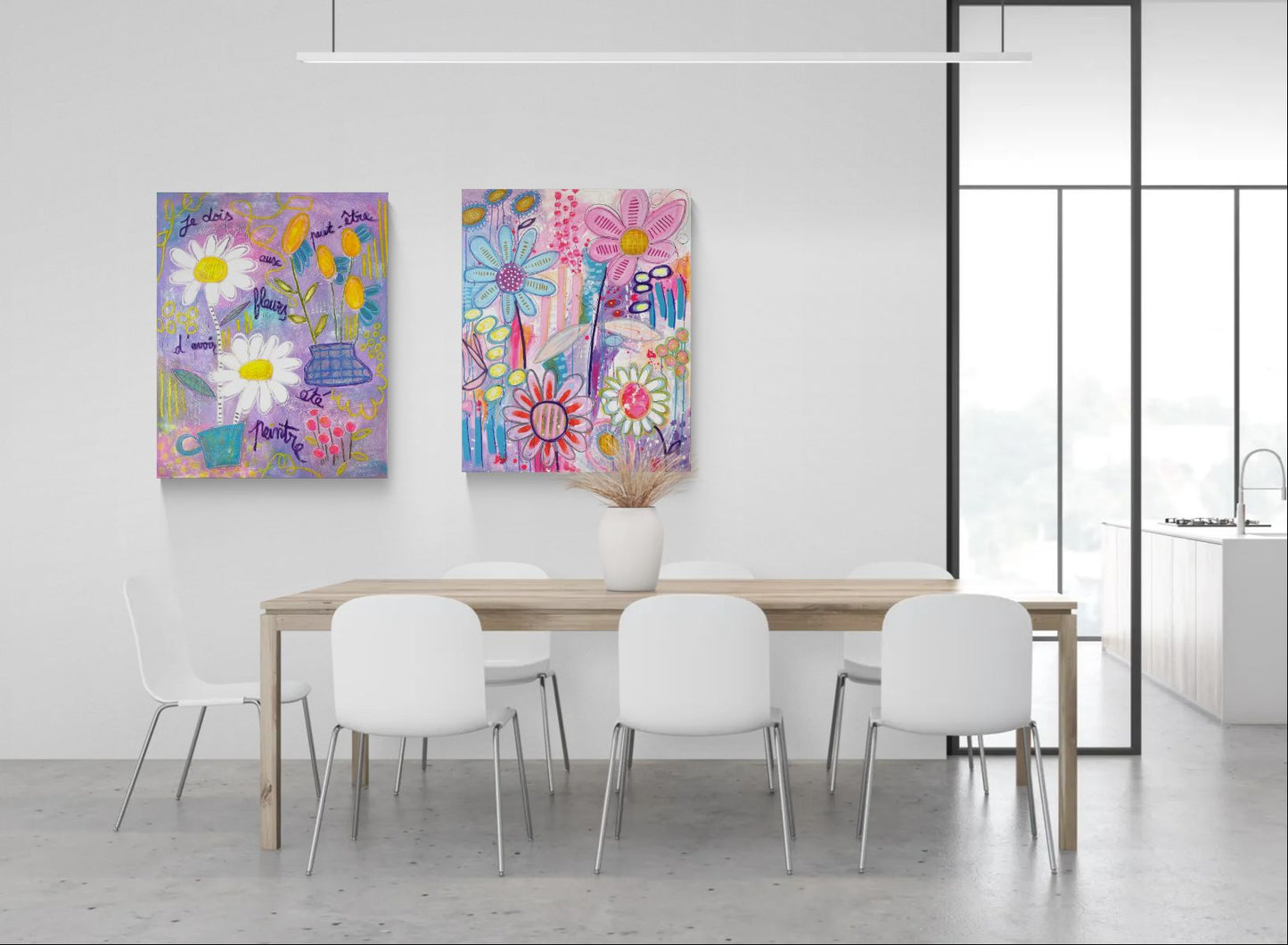 Aux Fleurs, la Peinture - 100 x 81 cm
