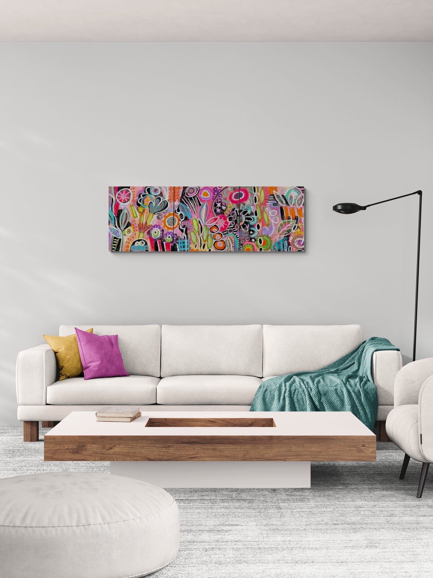 Les Fleurs du Peintre - 150 x 50 cm